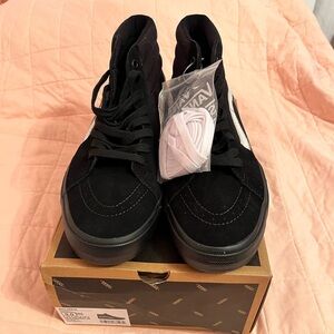 Vans Black and White High-Top Sneakers